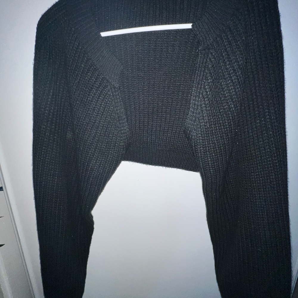 Black Women's Sweater cardigan short length